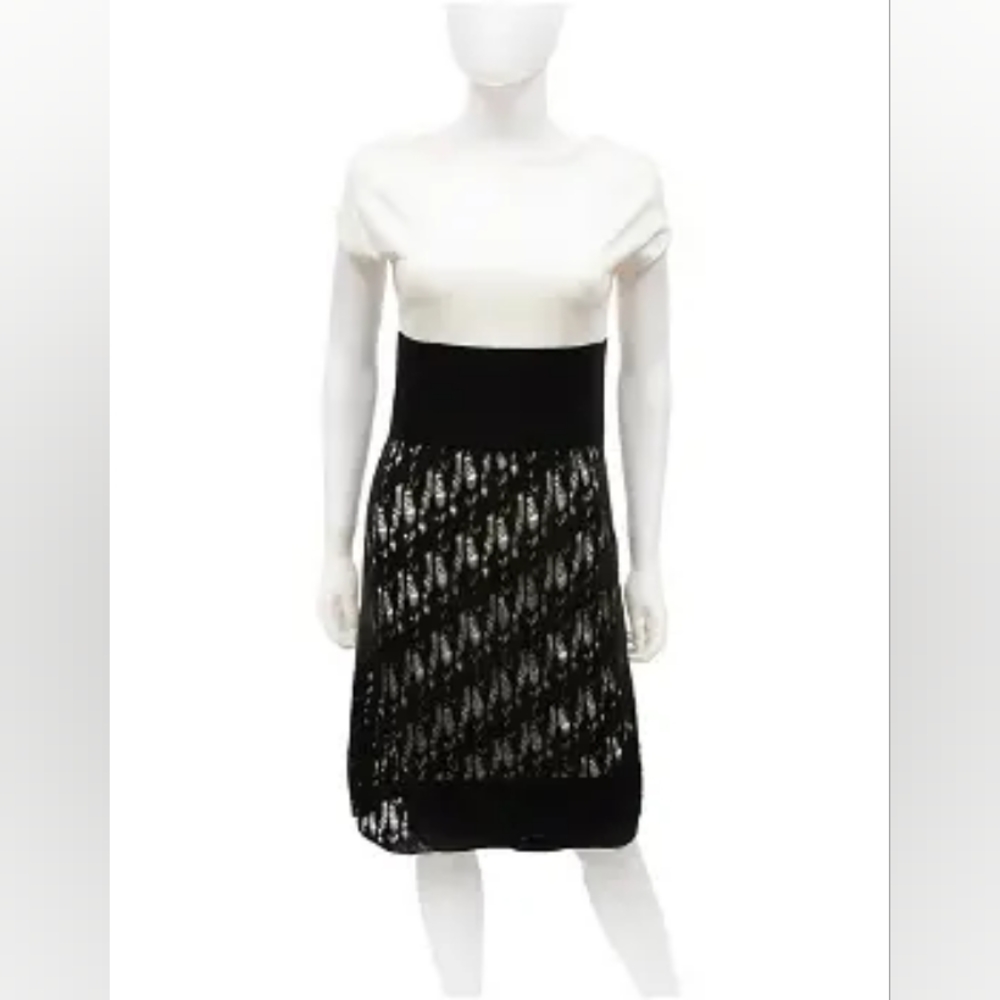 Chanel Knit Black & White Dress